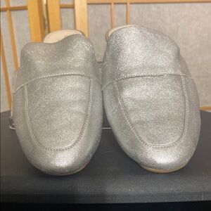 Silver Metallic Loafers